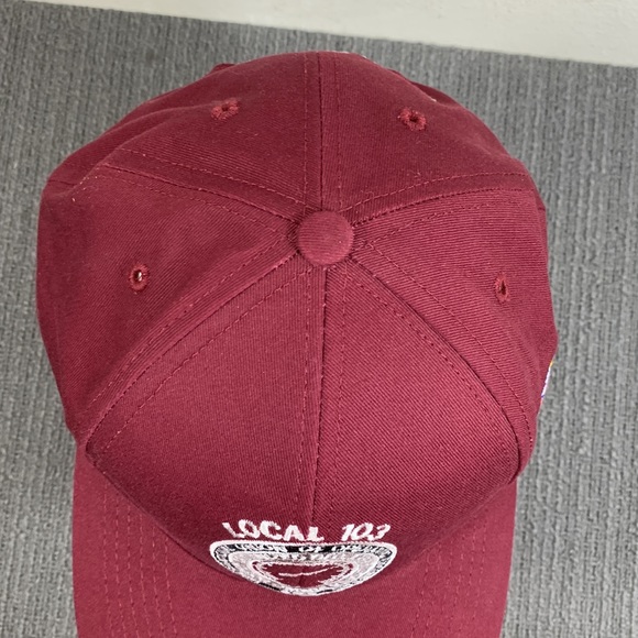 Vintage Local 103 Snapback Hat Mens Adjustable Maroon Baseball Cap Graffiti - Picture 5 of 13